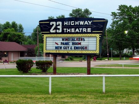 US-23 Drive-In Theater - MARQUEE - PHOTO FROM WATER WINTER WONDERLAND